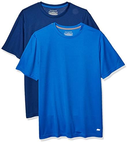 Amazon Essentials Men's Performance Tech T-Shirt, Pack of 2, Royal Blue/Navy, XX-Large