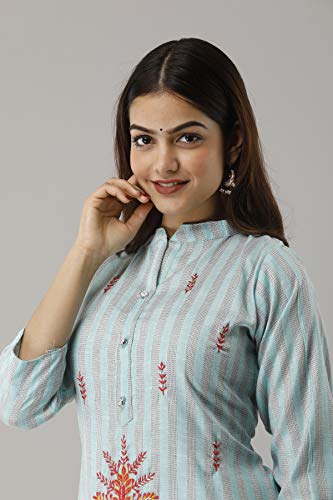 Image of Women's Cotton Embroidered Kurti