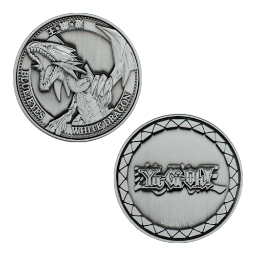 FaNaTtik Yu-Gi-Oh! Pièce de monnaie Dragon blanc aux yeux bleus – Édition limitée – Article de collection – Numéroté individuellement