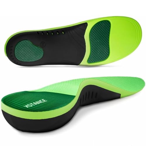 XSTANCE Insoles 2.0 for Men & Women – Plantar Fasciitis, Heel Pain, Flat Feet & Overpronation | Heavy-Duty Arch Support for Standing All Day | Built for 200+ lbs | Men’s 12.5-14
