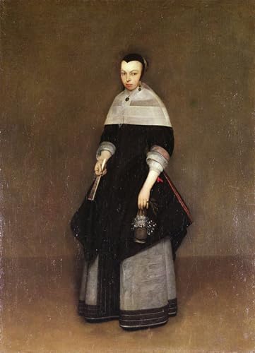 Affiche impression art portrait de femme Ter Borch tableau déco murale
