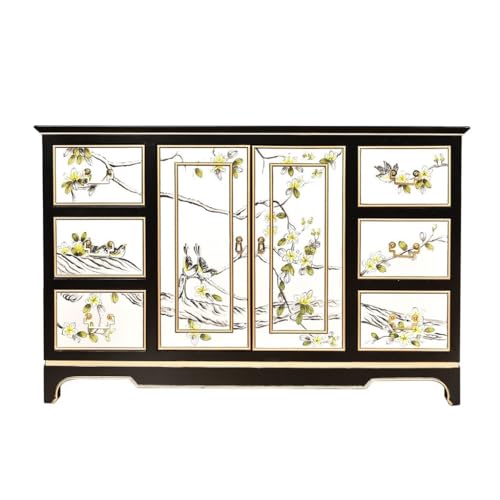 eexbz Side Board Chinese Style Solid Wood Porch Cabinet Light Luxury Entrance Hall Living Room Shoe Cabinet Dining Sideboard Sideboard Storage Cabinet(M:140X35X85CM)