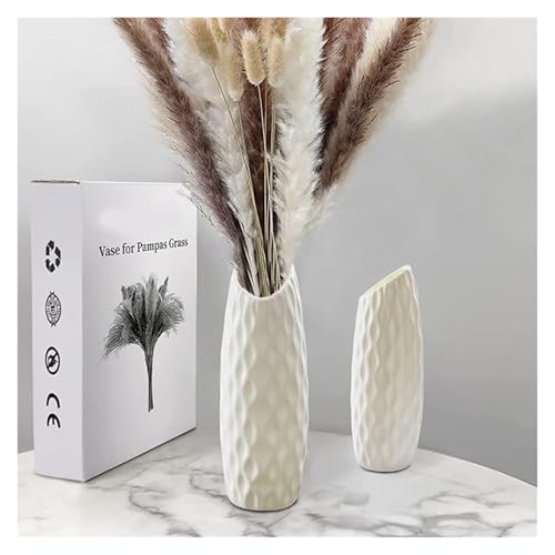 Jarrones de flores juego de floreros plástico resistentes para decoración escritorio 7
