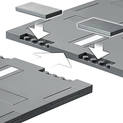 60205 City Binari, Set con 20 Pezzi Accessori di Rotaie per Ampliare la Ferrovia del Treno Giocattolo & 60304 City Piattaforme Stradali, Set di Basi per Strade con Lampioni Fosforescenti - Lego - Immagine 3