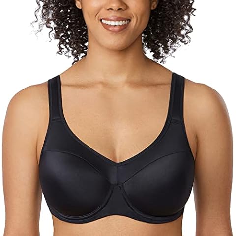 DELIMIRA Sujetador Talla Grande Cobertura Completa Negro 110D Cover