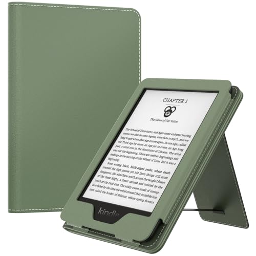 Image of MoKo Case for All-New 6 inch Kindle(11th Generation, 2024 /2022 Release) /(10th /8th Gen, 2019 /2016), Ultra Lightweight PU Shell Cover with Auto Wake /Sleep for Kindle 2024, Celadon