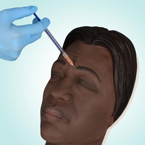 Image of Injection Face Training Model for Facial Injection Practice, Silicone Mannequin Face for Micro-Plastic Teaching, Esthetician's Class Injection Training to Medical Student - Kaya Model