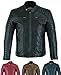 Produktbild Texpeed Lederjacke herren schaffell echtleder - Lässige motorrad bikerstil jacke mantel Schwarz - L
