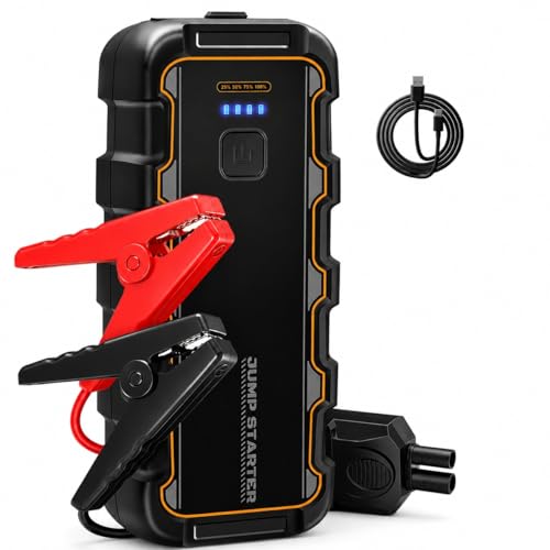 Miniatura 8 de Arrancador de Batería de Coche 7000A, para Gas 8.0L/Diésel 6.0L, 12V Arrancador de Coche Portátil con Carga Rápida USB y Pinzas para Batería, Funciona en Frío Extremo, para Auto, Moto, Bote, Camping