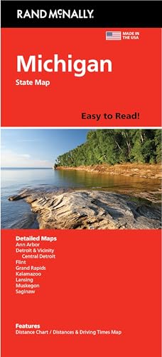 Rand McNally Easy to Read: Michigan State Map