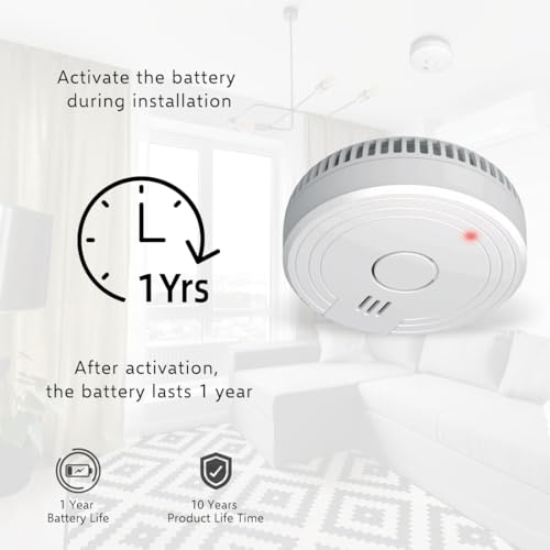 ELRO El detector de humo FS1801 cumple con la norma europea EN14604-4 piezas, paquete de 4 - Image 6