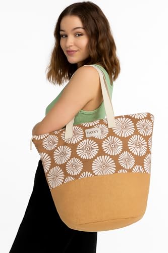 Image of Roxy Women's Beach Tote Bag | Travel | Vacation | Straw | Lightweight | Breathable, Waikiki Life - Portabella Tile