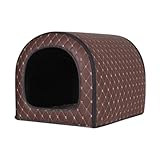 MotiveTech Insulated Pet Shelter for Small and Medium Pets 3-7kg, Brown