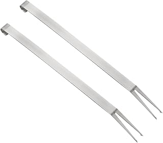 YARNOW 2 Peças Garfo De Churrasco Garfos De Metal Grelha De Bife De Peru De Metal Garfo De Cozinha Linguiça Garfos De Churrasco Cozinha Garfos Assados Palitos De Assar Garfos De Carne