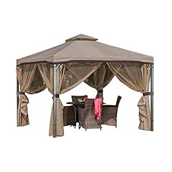 Christopher Knight Home CKH Skyline Gazebo, Nutmeg