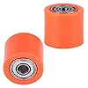 Qiily Tendeur de chaîne, Guide universel de roue de galet de tendeur de rouleau de chaîne universel de 8mm pour la moto Dirt Bike Enduro(Orange) #4