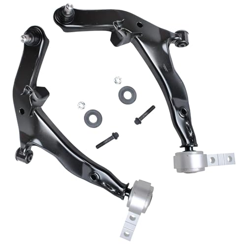 Image of Detroit Axle - Front End Suspension Kit for 2005 2006 2007 Nissan Murano, 2 Lower Control Arm with Ball Joints 2 Sway Bar End Links 4 Inner Outer Tie Rod Ends Replacement