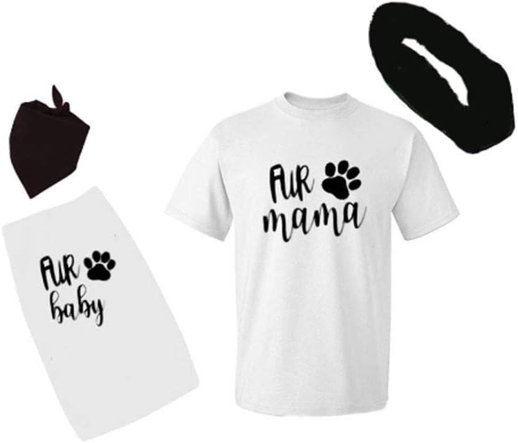 Matching Dog and Owner Tshirts, Gift Set - Fur Mama/Fur Baby
