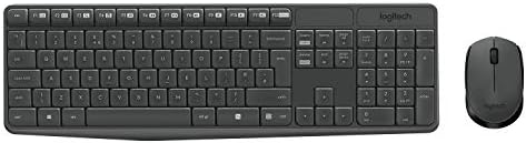 Logitech MK235 Kablosuz Klavye Mouse Seti, Tam Boyutlu Klavye, Sağ ve Sol Elle Kullanıma Uygun Optik İzlemeli Mouse, Sıvı Dökülmesine Dayanıklı, Türkçe Q Klavye, Siyah