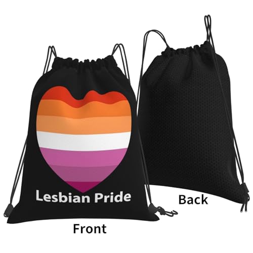 Lgbtq Gay Lesbian Ally Pride Flag Drawstring Bag Backpack Gym Bags Sports Sack Shopping Yoga Travel String Daypacks For Men Women Adult2