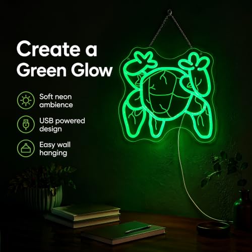 Image of Inspired by Project Hail Mary Alien Rocky Neon Sign, Green, 11.8x11.6 inch | USB LED,Dimmable, Novel Fan Art Wall Decor, Bedroom Game Room Man Cave, Sci-Fi Themed Gift for Book Lovers