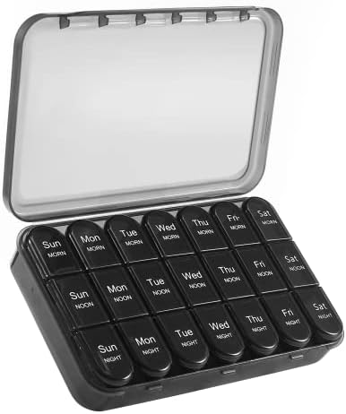 AUVON Pill Box 7 Days Morning Evening, Handy Pill Box With Large Separate Compartments For Medicines, Vitamins, Fish Oil, Dietary Supplements Etc - View #12