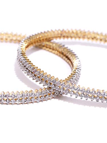 Plated American Diamond Bangle Set