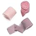 Ling's moment Handmade Fringe Chiffon Silk-Like Ribbon 1-1/2" x 6Yd, 3 Rolls Dusty Rose/Baby Pink/Mauve Ribbons for Wedding Bouquets Invitations Gift Wrapping Decor