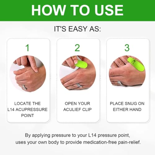 Image of (Pack of 5) Magnetic Acupressure Point Clip - Hand Stress Relief & Diabetes Management - Wearable Thumb Massager for Blood Sugar Control(Assorted Colour)