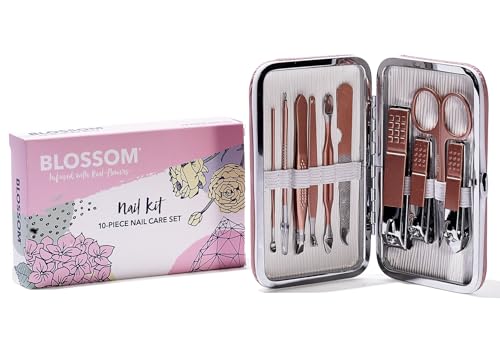 Blossom 10 in 1 Professional Manicure, Pedicure, Facial Tools Grooming Kit image 5