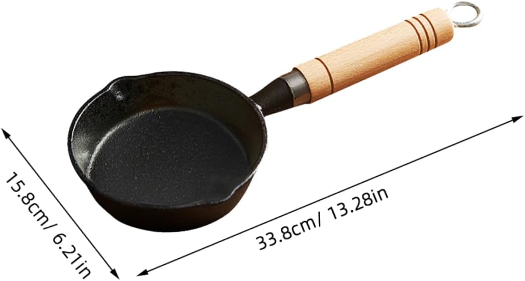 2pcs Mini Cast Iron Melting Pot Small Sauce Pan for Butter Oil Milk and Heating with Handle for Baking and Cooking