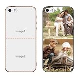 Klsify Custom Multiple Photos Phone Case for iPhone 5/5s/SE 2016/SE 1st Gen 4' Customized Personalized Image Text Picture Shockproof Black Soft Cover Shell-[NOT Not for SE 2020/2nd/2022/3rd!!]