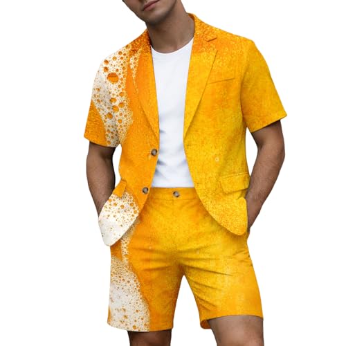 Costume court homme imprimé business parfait pour vos soirées d'été et cocktails chics