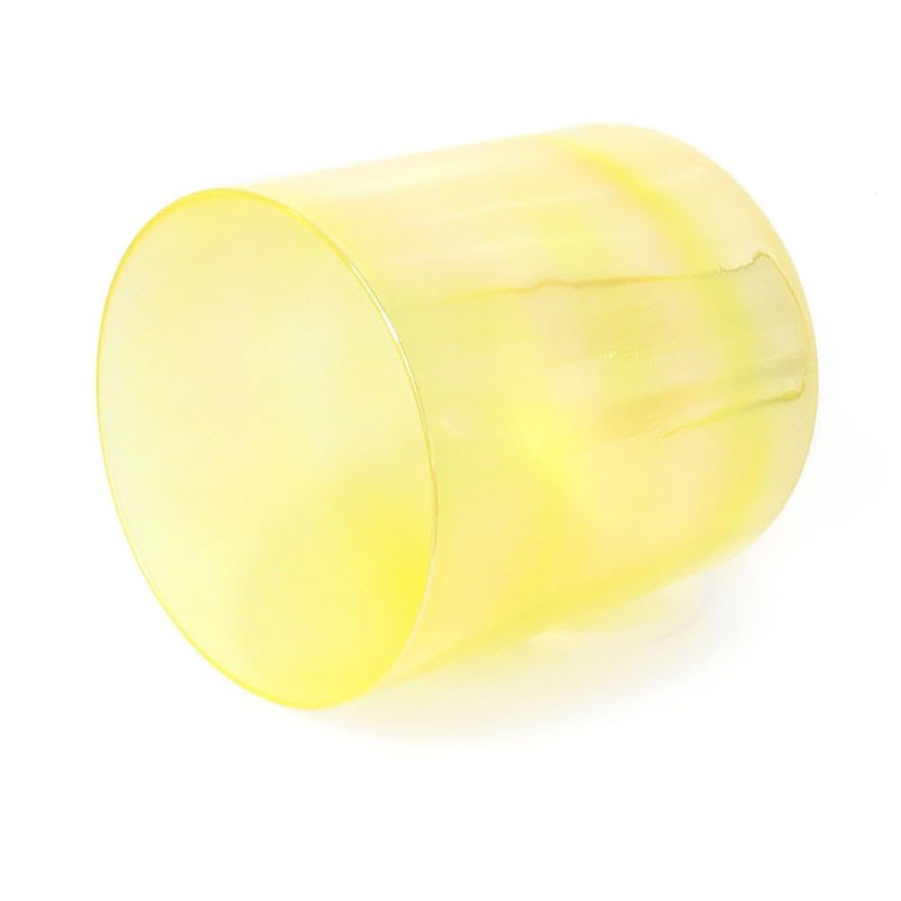 Alchemistische Klangschale aus gelbem Kristall, 6 Zoll, Klangschale für Chakra, Geschenk für Yoga, Meditation und Klangheilung, mit Acryl-Schlägel und Dichtring (G Note)