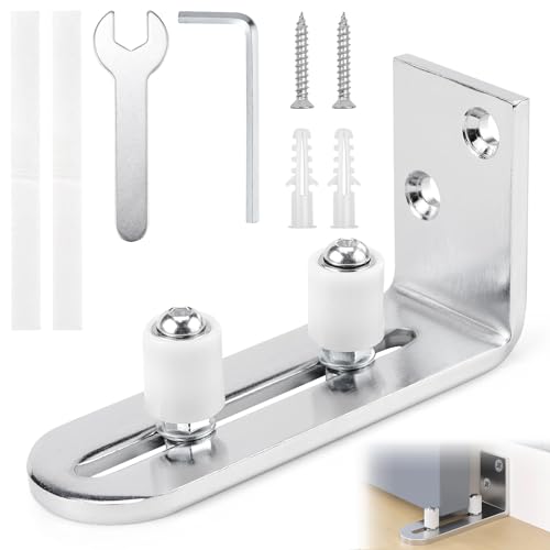 Rollenführung, Verstellbare Bodenführung Schiebetür, aus Kohlenstoffstahl, mit Schrauben Rollenführung Schiebetür, laufschiene Schiebetür für Schiebetüren, Bad küche