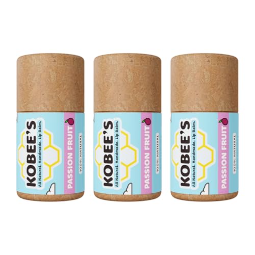 3 pack - Kobeesco Lip Balm, Lip Moisturizer, Lip Cure, Lip Balm, Nourishing Lip Treatment (PassionFruit)