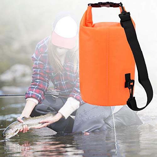 Bolsa balde, portátil 10/20L para pesca ao ar livre, bolsa de armazenamento de ombro - laranja 10L