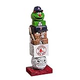 Team Sports America Boston Red Sox Tiki Tiki Totem™ Garden Statue, Resin, Hand Painted, 16 Inch, Indoor Outdoor Mascot Figure