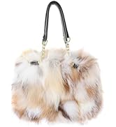 Amazon.com: Fur Story Women's Real Red Fox Fur Chain Bag Fuzzy