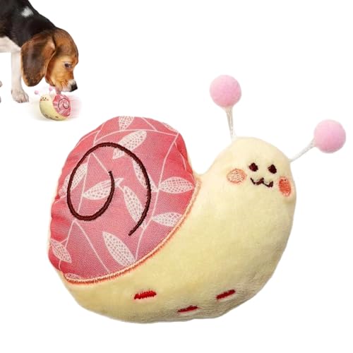 犬用ぬいぐるみ インタラクティブパズルトイ - カタツムリ型 噛むおもちゃ 歯磨きプレイグッズ ペット用 | インタラクティブペットトレーニング用品