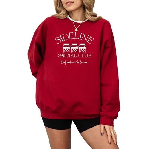 Sideline Social Club Sweatshirt – Soccer Weekend Pullover for Fans and Parents, Unisex Cozy Crewneck, Perfect Gift for Soccer Lovers2