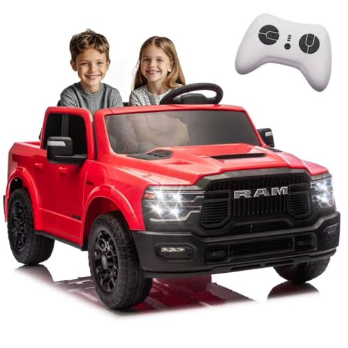 24V 160W Licensed RAM 2500 Ride on Toy for Big Kids, 2 Seater Ride On Car with Remote Controll, Ride...