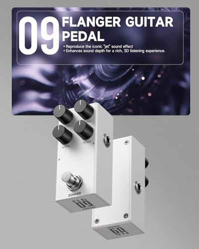 Donner Flanger Pedal for Electric Guitar, DIY Shell, Analog True Bypass Effects Pedal, Classic Jet & Chorus Modulation（EMBARK 09） - image 2