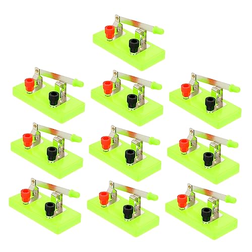 Gogogmee 10pcs Single Pole Switch E Tool Physics Laboratory Equipment Educational Single Throw Labs Single Throw Switch Physics Laboratory Switch Spst Switch Single Blades Switch Copper