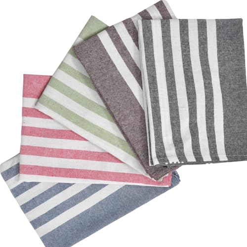 Image of Premium Hand Towels | 180 GSM Cotton Hand Towels | Hand Towel Set of 5 | Hand Towel for Gym | Soft Towels | Size 16W x 25L (Multicolor, Pack of 5)