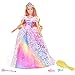 Barbie Dreamtopia poupée Princesse de Rêves avec robe brillante à motifs arc-en-ciel, fournie avec brosse et accessoires, jouet pour enfant, GFR45
