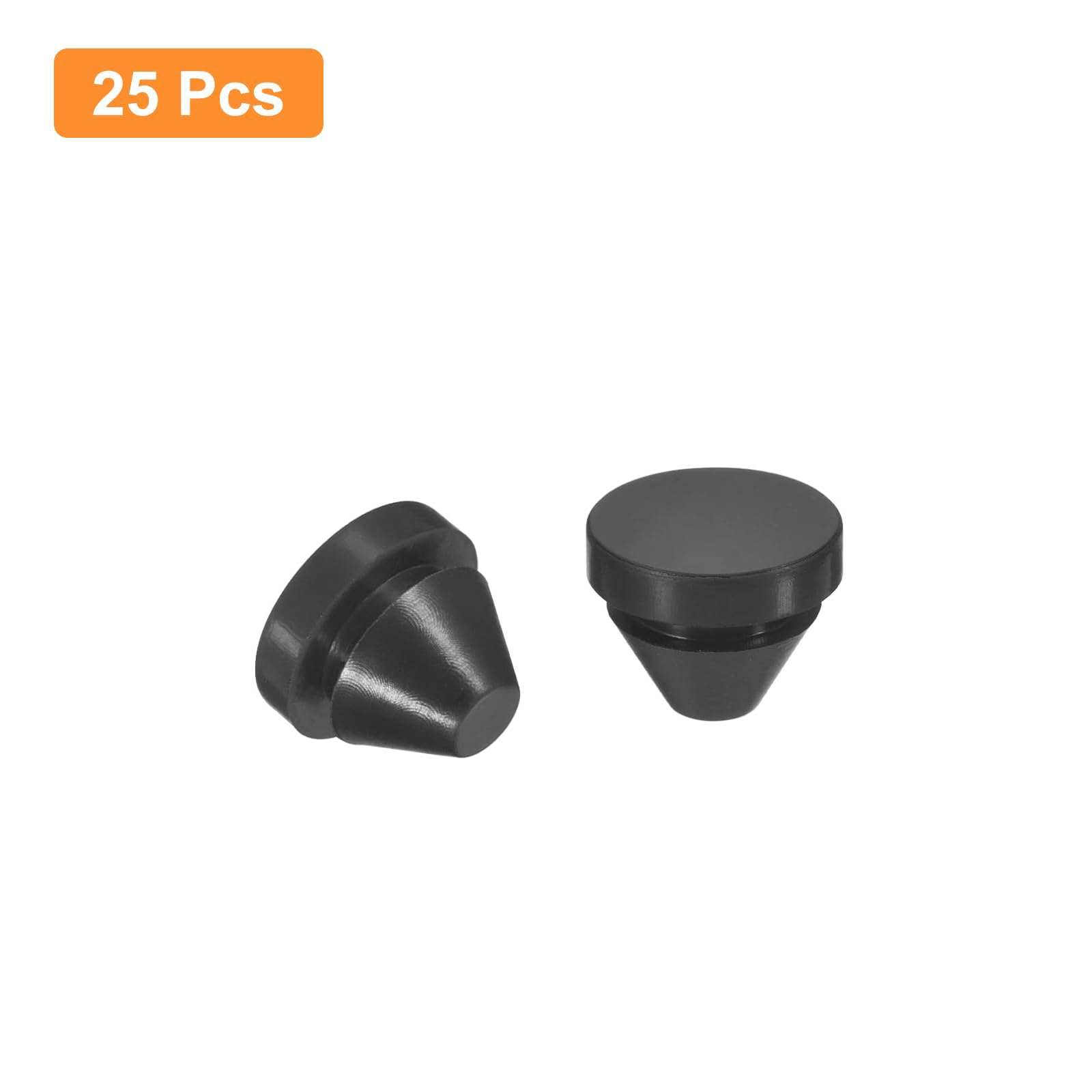TA-VIGOR 25Pcs Silicone Snap in Locking Hole Plugs, Rubber Panel Seal Cover Flush Type Panel Round for 9-10mm Hole - Image 3