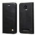 Moto Z3 Play Case,RUIHUI Luxury Leather Wallet Folding Flip Slim Protective Case Shell Cover with Card Slots,Kickstand Feature and Magnetic Closure for Motorola Moto Z Play 3nd Gen 2018 (Black)
