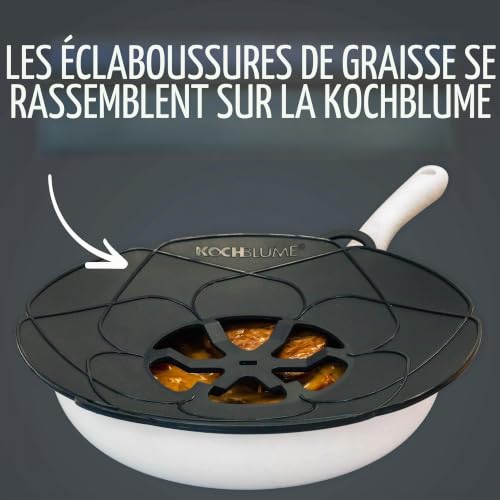 Kochblume Protection anti-débordement en silicone pour casseroles et poêles, couvercle micro-ondes, protection anti-éclaboussures et embout de cuisson vapeur | Couleur : turquoise, taille M – vue 5