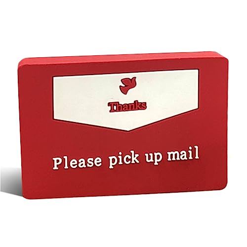 YeeBeny Mailbox Flag with Bright Red Background - Outgoing Mail Post Flag Sign Alert Magnet, 1.57x2.36 Inch